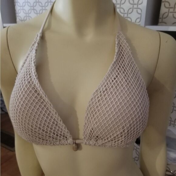 ZAFUL Women Bikini Set Two Piece Textured Beaded Tie Back Halter Cheeky Swimsuit - Picture 14 of 15